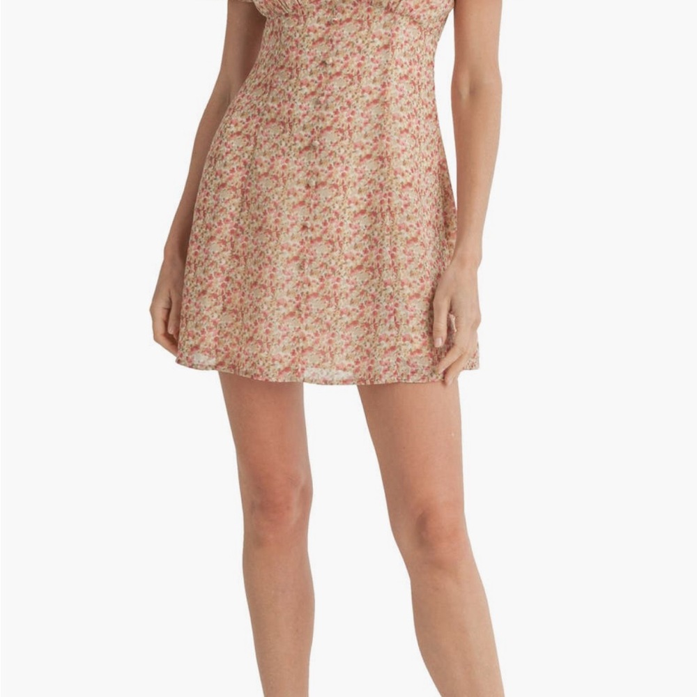 Floral puff sleeve mini Dress